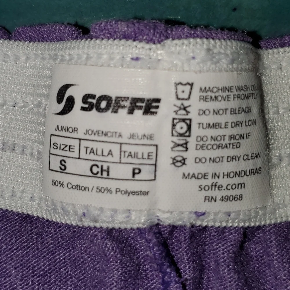 Soffe ATHLETIC SHORTS HEATHER PURPLE SMALL - Picture 4 of 5